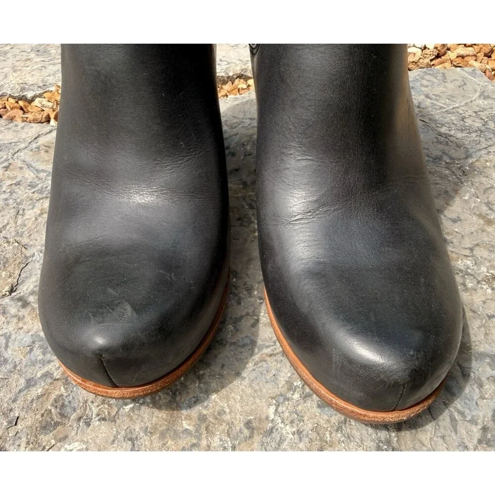 Kork Ease Shirome Chelsea Bootie Women Size 7.5 M Black Leather Ankle Boot